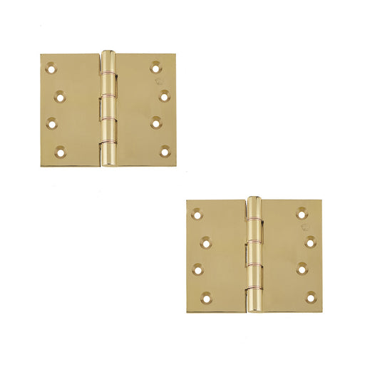 PACK High-Quality Polished Brass Projection Hinge 102x125x3.5mm Door Hinges (1)