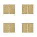 PACK High-Quality Polished Brass Projection Hinge 102x125x3.5mm Door Hinges