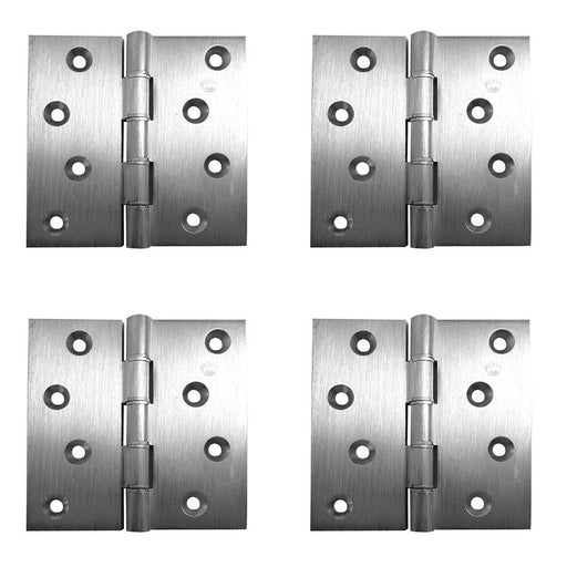 PACK High-Quality Satin Chrome Projection Hinge 102x125x3.5mm Durable Installation Door Hinges