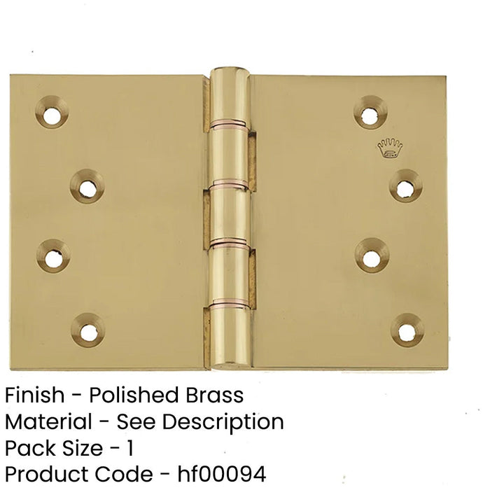 Premium Projection Hinge 102x151x3.5mm Polished Brass Finish Door Hinges-1