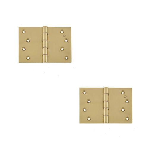 PACK Premium Projection Hinge 102x151x3.5mm Polished Brass Finish Door Hinges (1)