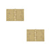 PACK Premium Projection Hinge 102x151x3.5mm Polished Brass Finish Door Hinges (1)