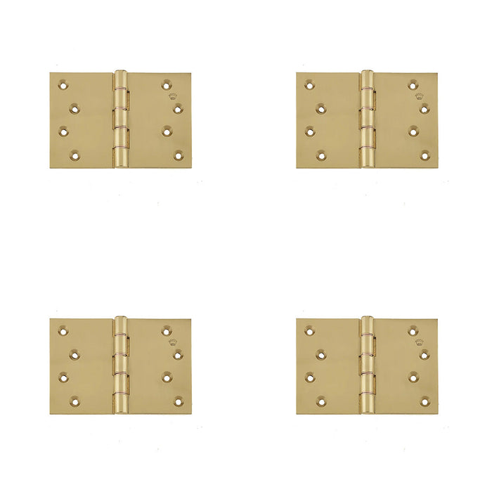 PACK Premium Projection Hinge 102x151x3.5mm Polished Brass Finish Door Hinges