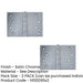 PACK High-Quality Satin Chrome Projection Hinge 102x151x3.5mm Smooth Operation Door Hinges (1)-1