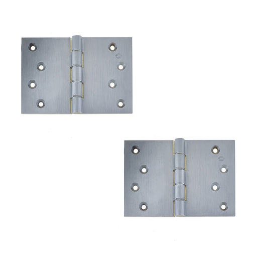 PACK High-Quality Satin Chrome Projection Hinge 102x151x3.5mm Smooth Operation Door Hinges (1)