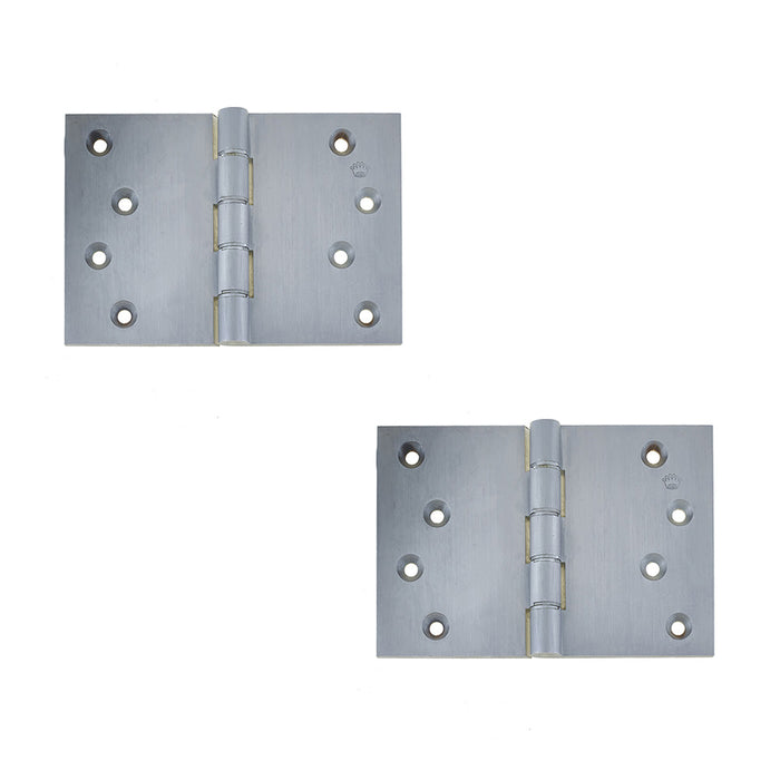 PACK High-Quality Satin Chrome Projection Hinge 102x151x3.5mm Smooth Operation Door Hinges (1)