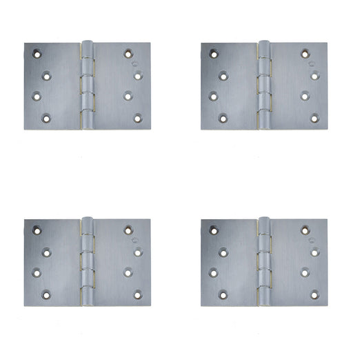 PACK High-Quality Satin Chrome Projection Hinge 102x151x3.5mm Smooth Operation Door Hinges
