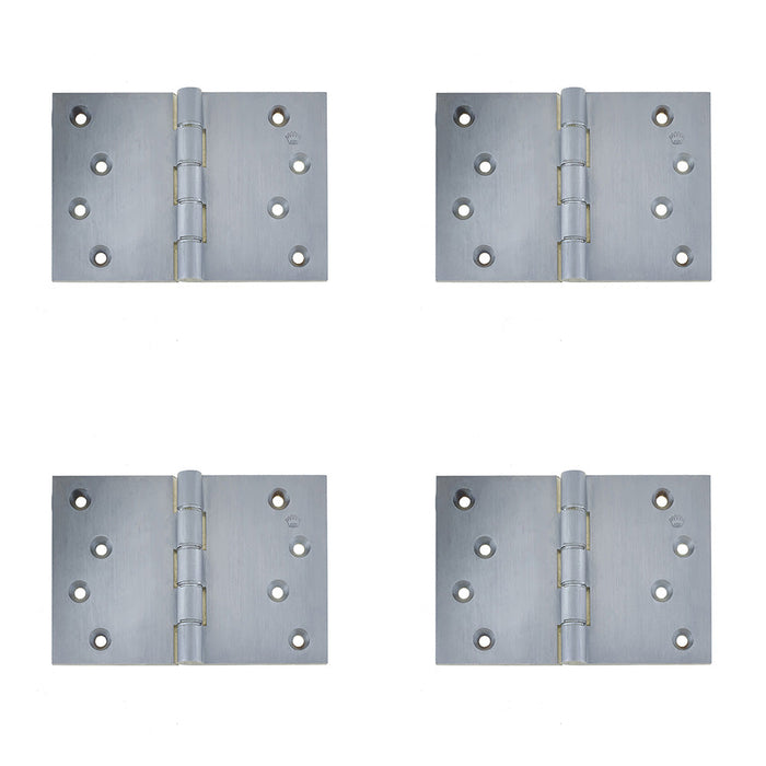 PACK High-Quality Satin Chrome Projection Hinge 102x151x3.5mm Smooth Operation Door Hinges