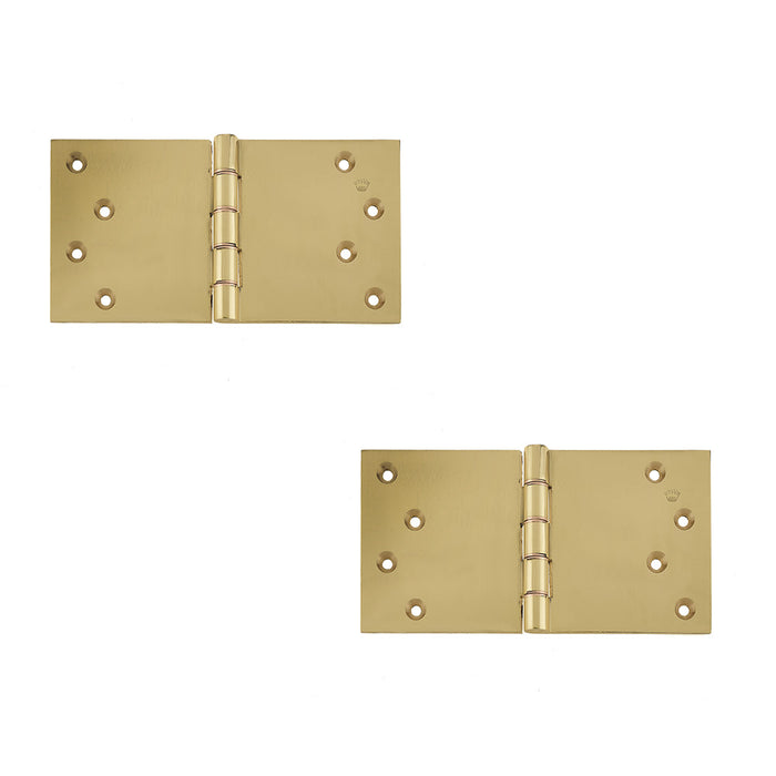 PACK High-Quality Projection Hinge Polished Brass 102x200x4.5mm Door Hinges (1)