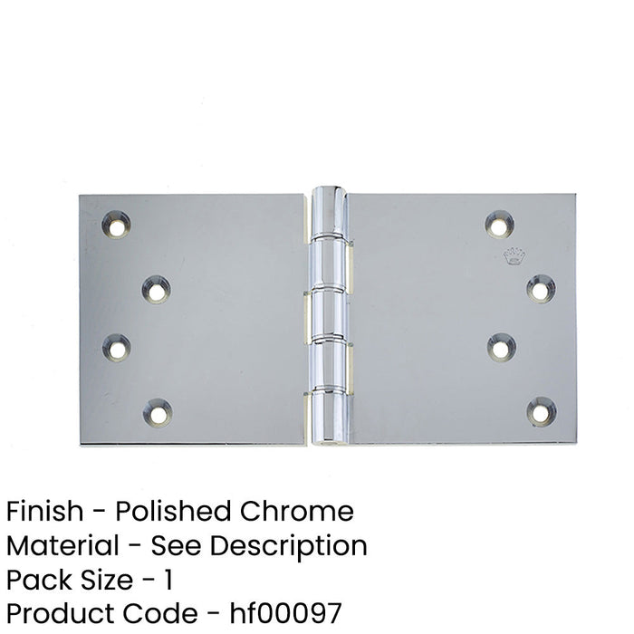 High-Quality Polished Chrome Projection Hinge 102x200x4.5mm Seamless Functionality Door Hinges-1