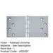 High-Quality Polished Chrome Projection Hinge 102x200x4.5mm Seamless Functionality Door Hinges-1