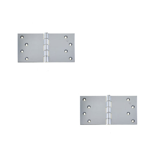 PACK High-Quality Polished Chrome Projection Hinge 102x200x4.5mm Seamless Functionality Door Hinges (1)