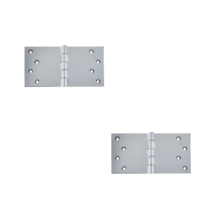 PACK High-Quality Polished Chrome Projection Hinge 102x200x4.5mm Seamless Functionality Door Hinges (1)
