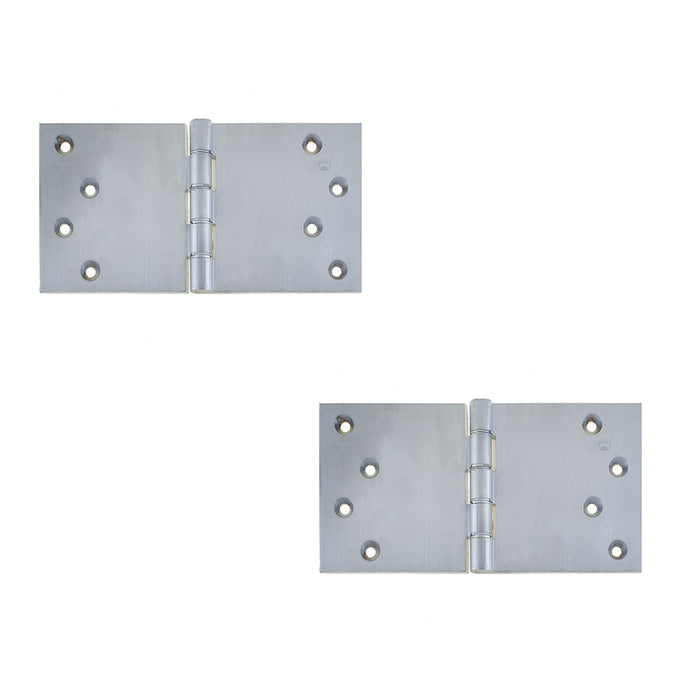 PACK High-Quality Satin Chrome Projection Hinge 102x200x4.5mm Durable Door Functionality Door Hinges (1)