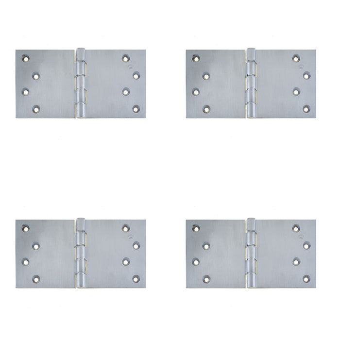 PACK High-Quality Satin Chrome Projection Hinge 102x200x4.5mm Durable Door Functionality Door Hinges