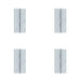 PACK Premium Polished Chrome Plain Butt Hinge 76x42x1.5mm Smooth Operation Door Hinges