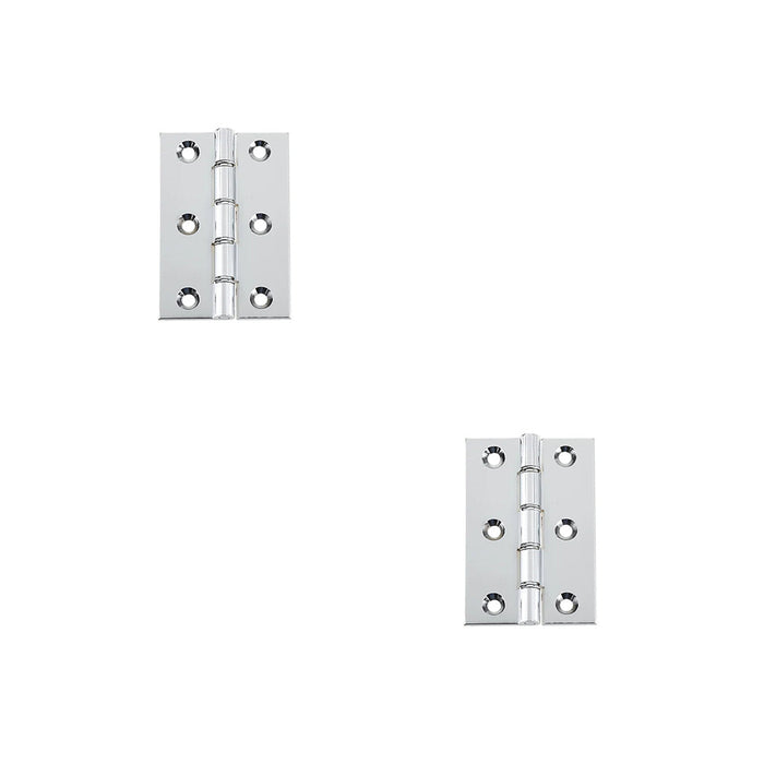 PACK Double Phosphor Bronze Washered Hinge Polished Chrome 102x67x3mm Durability Style Door Hinges (1)