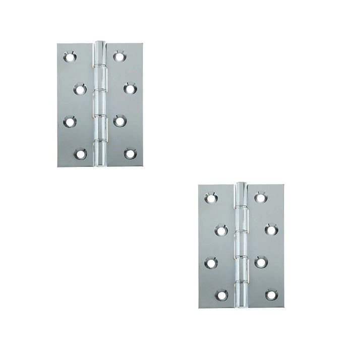PACK Premium Double Phosphor Bronze Washered Hinge Polished Chrome Finish Door Hinges (1)