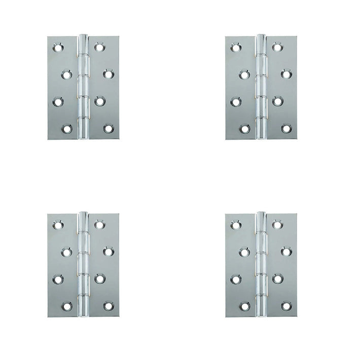 PACK Premium Double Phosphor Bronze Washered Hinge Polished Chrome Finish Door Hinges
