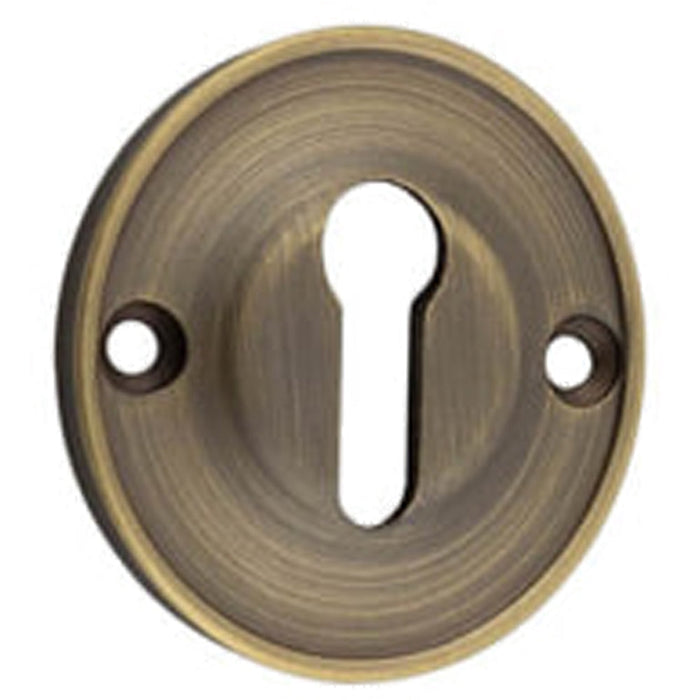 40mm Antique Brass Standard Keyway Escutcheon Luxury Homes Solid Brass Hole Cover