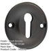 40mm Dark Bronze Standard Keyway Escutcheon Luxury Homes Solid Brass Hole Cover-1