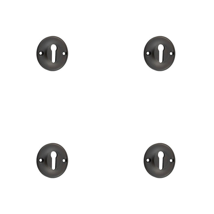 PACK 40mm Dark Bronze Standard Keyway Escutcheon Luxury Homes Solid Brass Hole Cover