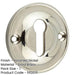 40mm Polished Nickel Keyway Escutcheon Luxury Homes Solid Brass Hole Cover-1
