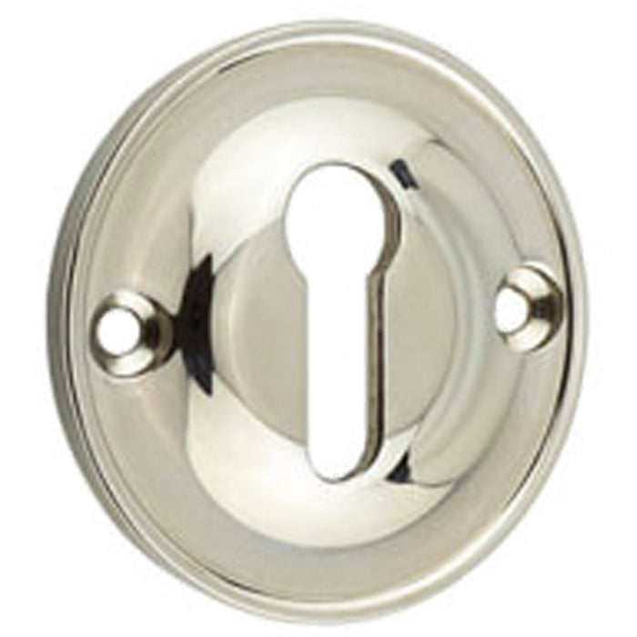 40mm Polished Nickel Keyway Escutcheon Luxury Homes Solid Brass Hole Cover