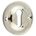 40mm Polished Nickel Keyway Escutcheon Luxury Homes Solid Brass Hole Cover