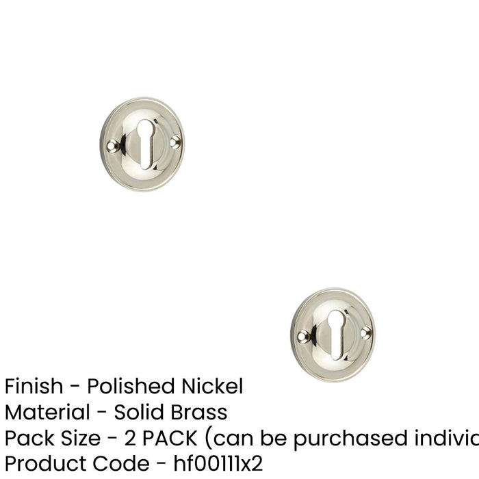 PACK 40mm Polished Nickel Keyway Escutcheon Luxury Homes Solid Brass Hole Cover (1)-1