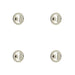 PACK 40mm Polished Nickel Keyway Escutcheon Luxury Homes Solid Brass Hole Cover