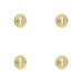 PACK 40mm Satin Brass Keyway Escutcheon Luxurious Homes Solid Brass Hole Cover