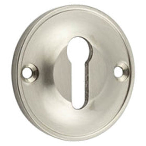 Premium 40mm Keyway Escutcheon Satin Nickel Finish Solid Brass Hole Cover