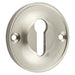 Premium 40mm Keyway Escutcheon Satin Nickel Finish Solid Brass Hole Cover