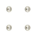 PACK Premium 40mm Keyway Escutcheon Satin Nickel Finish Solid Brass Hole Cover