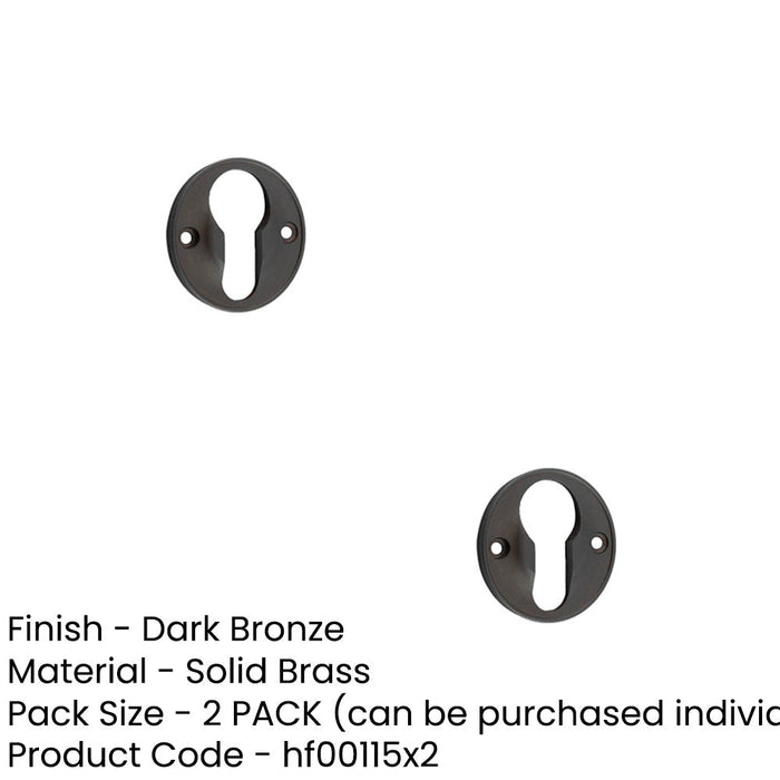 PACK 40mm Dark Bronze Euro Profile Escutcheon Luxury Homes Solid Brass Hole Cover (1)-1