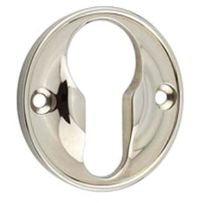 Elegant 40mm Euro Profile Escutcheon Polished Nickel Luxurious Homes Solid Brass Hole Cover