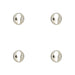 PACK Elegant 40mm Euro Profile Escutcheon Polished Nickel Luxurious Homes Solid Brass Hole Cover