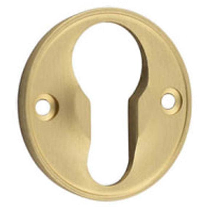 Elegant 40mm Satin Brass Euro Profile Escutcheon Luxury Homes Solid Brass Hole Cover