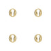 PACK Elegant 40mm Satin Brass Euro Profile Escutcheon Luxury Homes Solid Brass Hole Cover