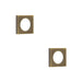 PACK Elegant Antique Brass Square Outer Rose Escutcheon Solid Brass Hole Cover (1)