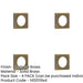 PACK Elegant Antique Brass Square Outer Rose Escutcheon Solid Brass Hole Cover-1