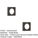 PACK Modern Dark Bronze Square Outer Rose Escutcheon Solid Brass Hole Cover (1)-1