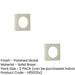 PACK Modern Polished Nickel Square Outer Rose Escutcheon Solid Brass Hole Cover (1)-1