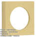 Modern Satin Brass Square Outer Rose Escutcheon Solid Brass Hole Cover-1