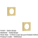PACK Modern Satin Brass Square Outer Rose Escutcheon Solid Brass Hole Cover (1)-1