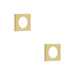 PACK Modern Satin Brass Square Outer Rose Escutcheon Solid Brass Hole Cover (1)