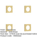 PACK Modern Satin Brass Square Outer Rose Escutcheon Solid Brass Hole Cover-1