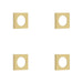 PACK Modern Satin Brass Square Outer Rose Escutcheon Solid Brass Hole Cover