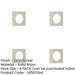 PACK Modern Satin Nickel Square Outer Rose Escutcheon Solid Brass Hole Cover-1